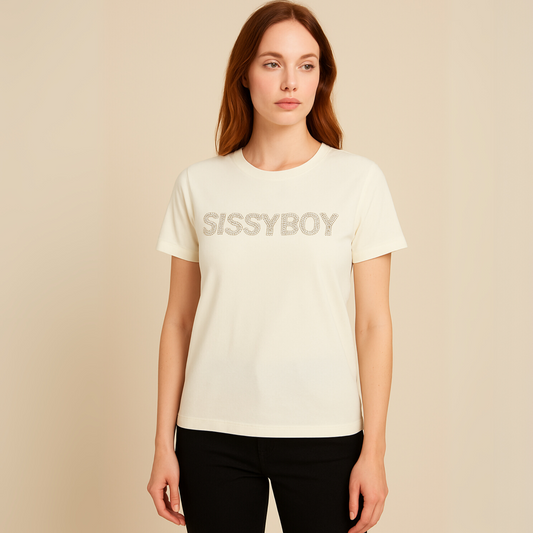 Sissy Boy Rumours Regular Fit Logo Tee – Off White