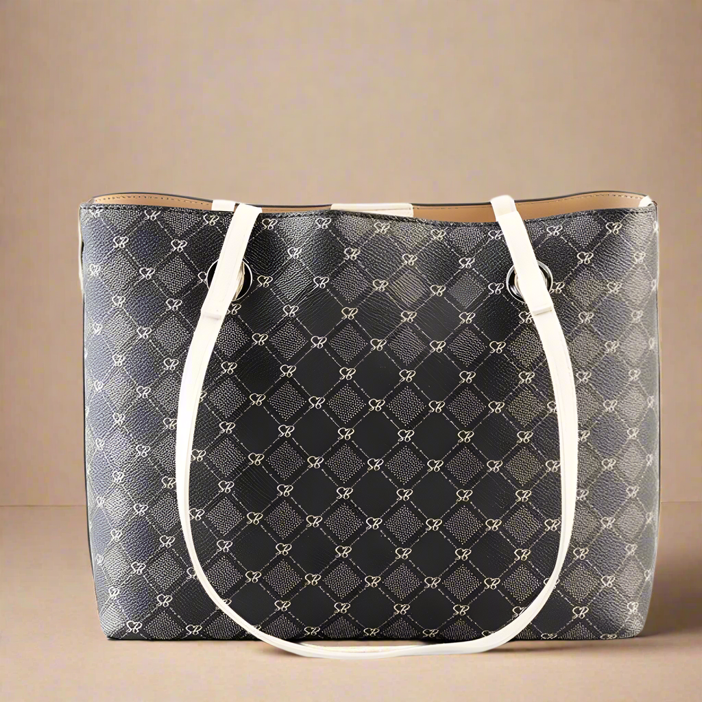 Sissy Boy HAYLEY Tote Bag with SB Print - Stylish Faux Leather Handbag