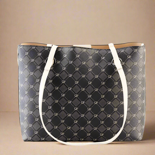 Sissy Boy HAYLEY Tote Bag with SB Print - Stylish Faux Leather Handbag