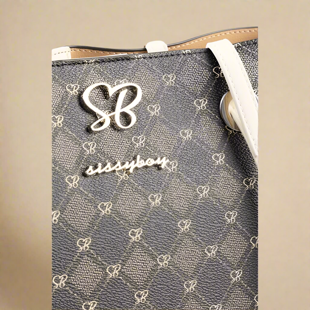 SB Print Tote Bag - Sissy Boy HAYLEY Collection Faux Leather
