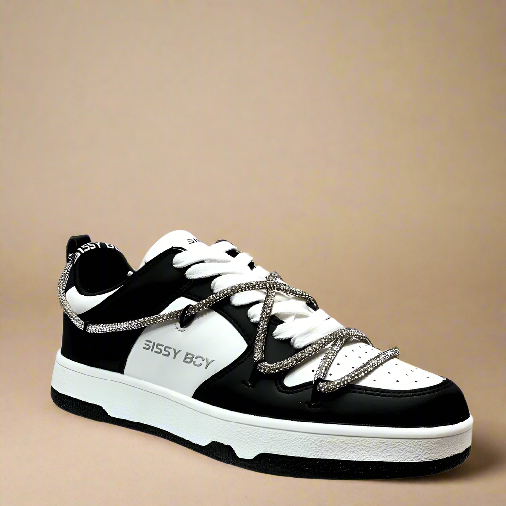 Sissy Boy Iridescent Sneaker With Diamante Trim