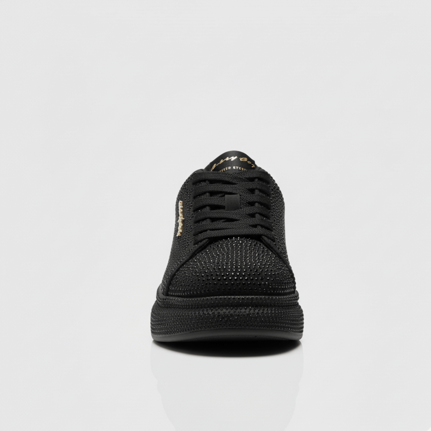 Emblazon - Black All Over Diamante Sneaker