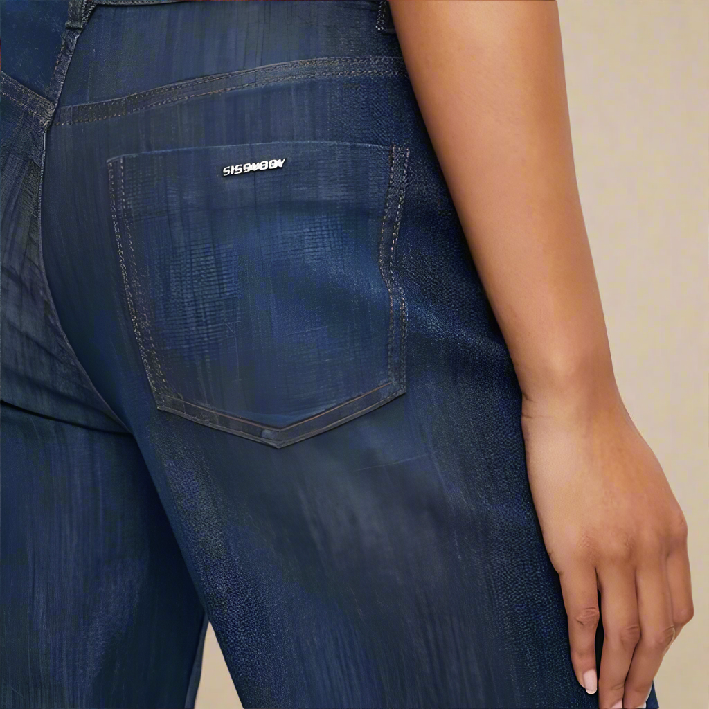 Sophia high rise wide leg jeans with flattering fit and dark wash from Sissy Boy