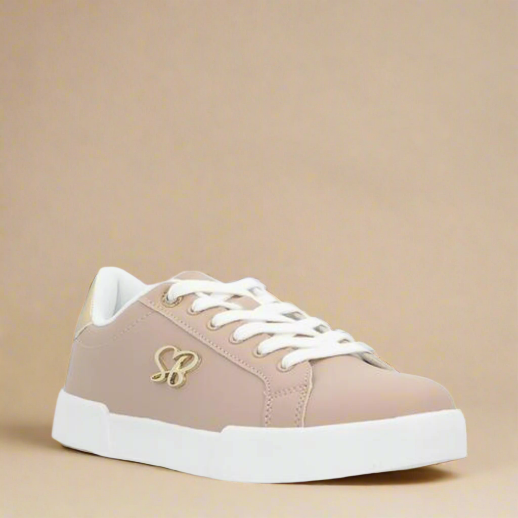 Sissy Boy Beige sneaker with white laces and sole