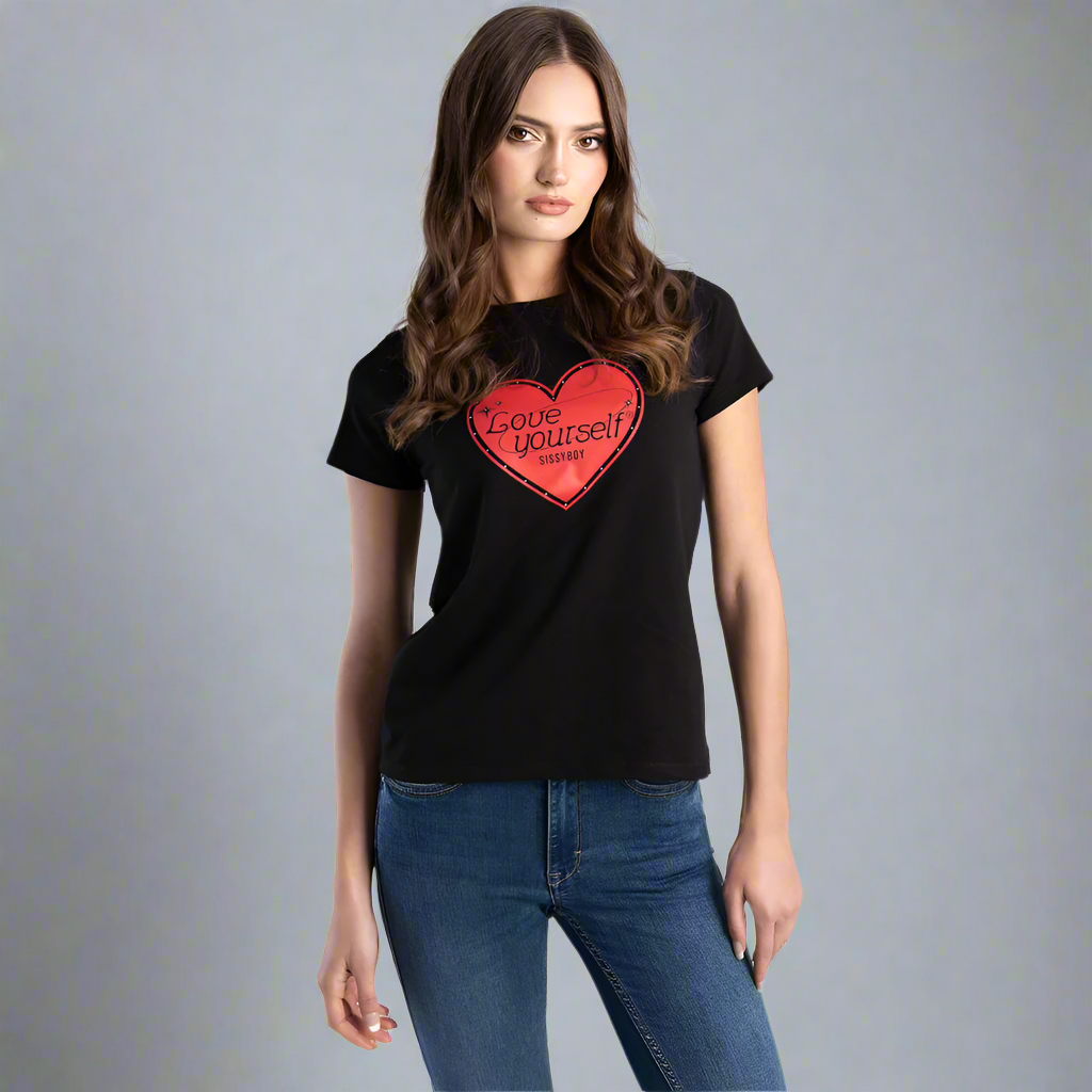 Shining Heart - Regular Fit Logo Top