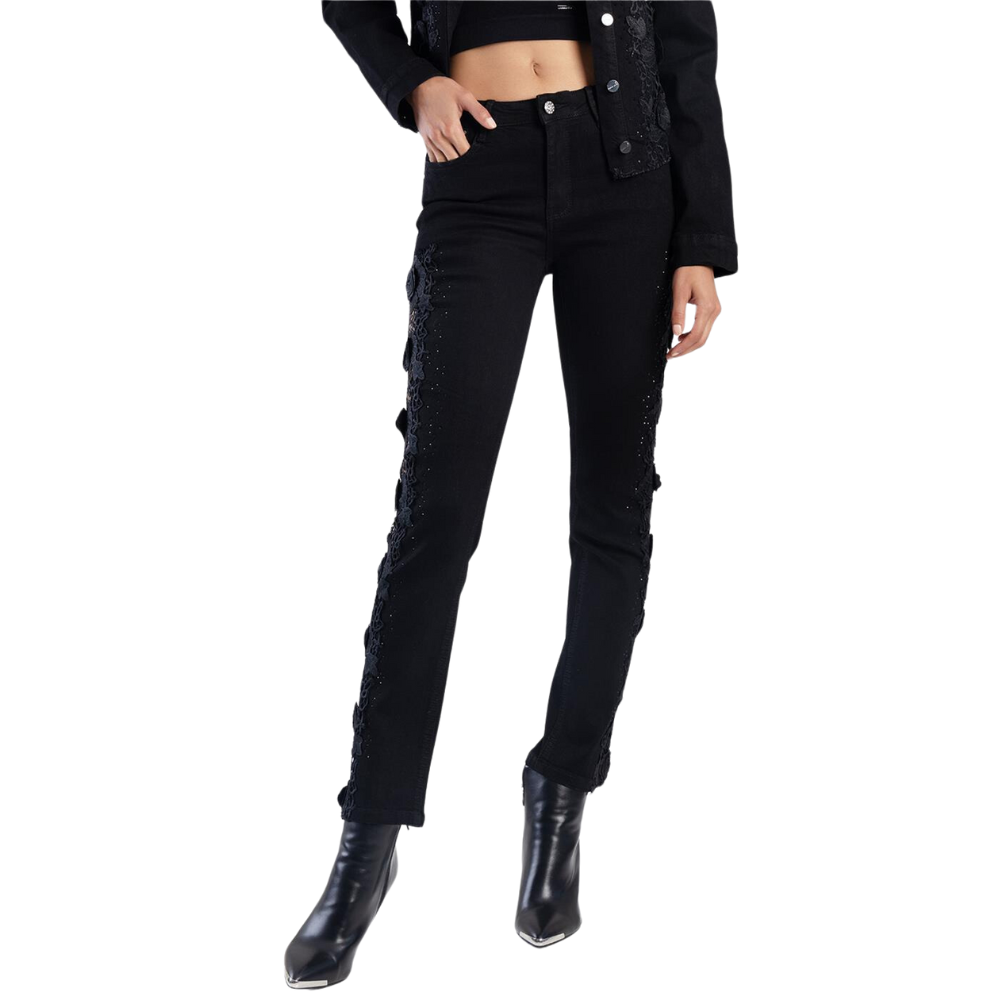 Beauty - Slim Straight Leg With Side Seam Lace