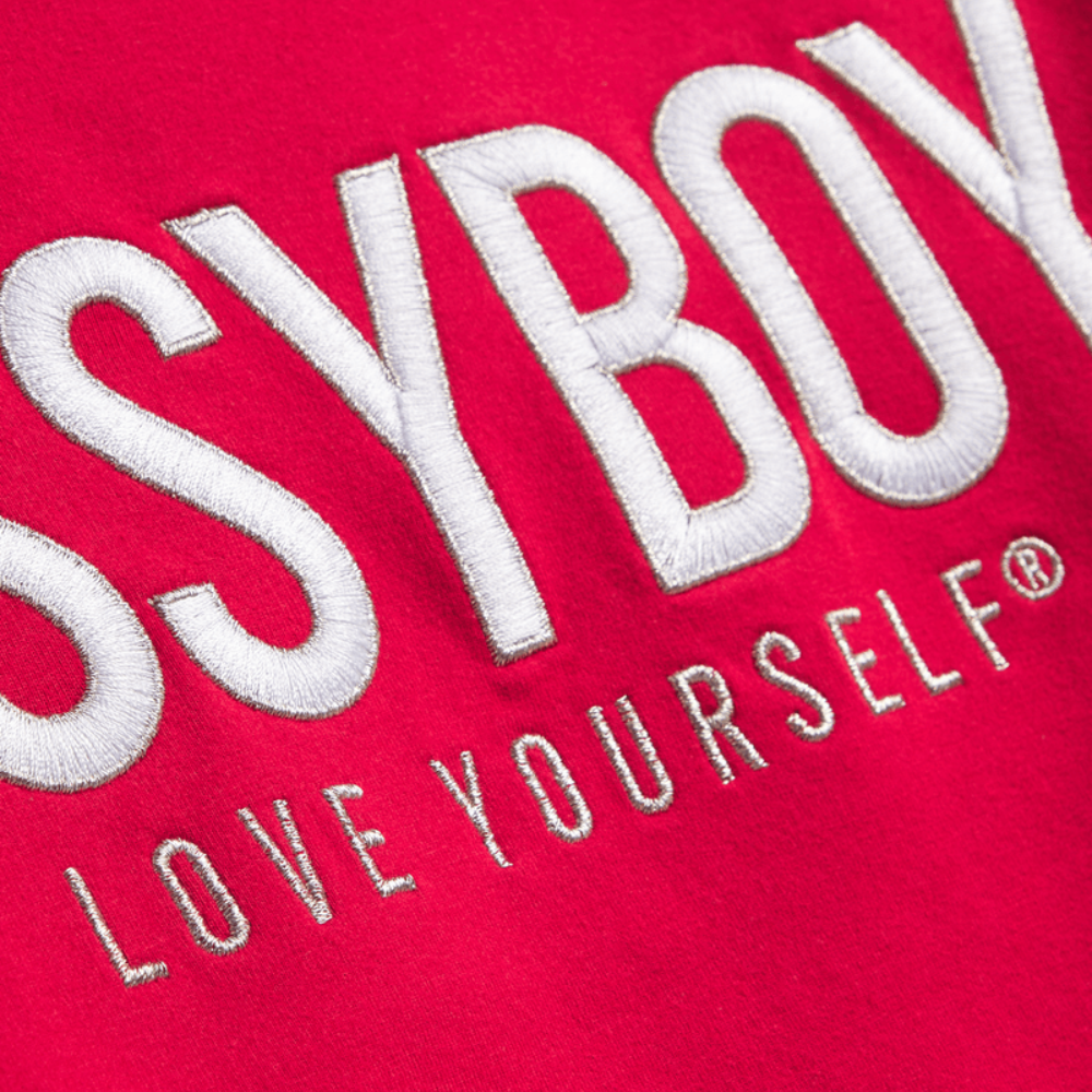 Ruby - Red Embroided Sweat Top