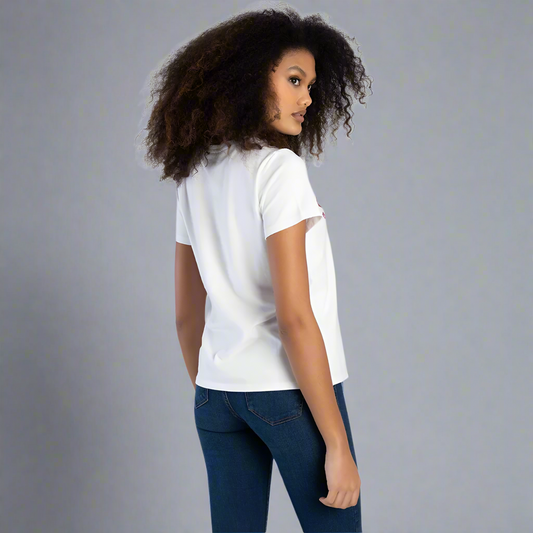 Comfortable Sissy Boy White T-shirt with a round neckline and stylish cut