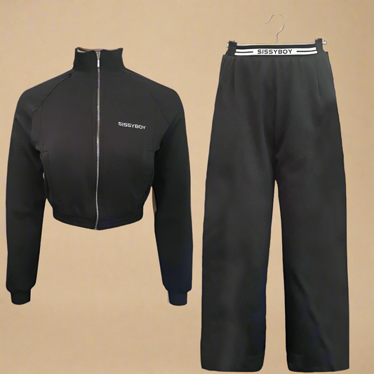 Champion Sporty Cropped Jacket With Wide Leg Pants By Sissy Boy