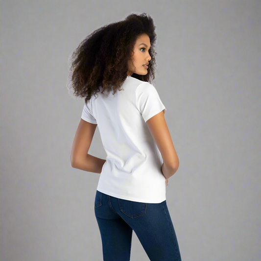 Izzie - White Multi Technique Tee