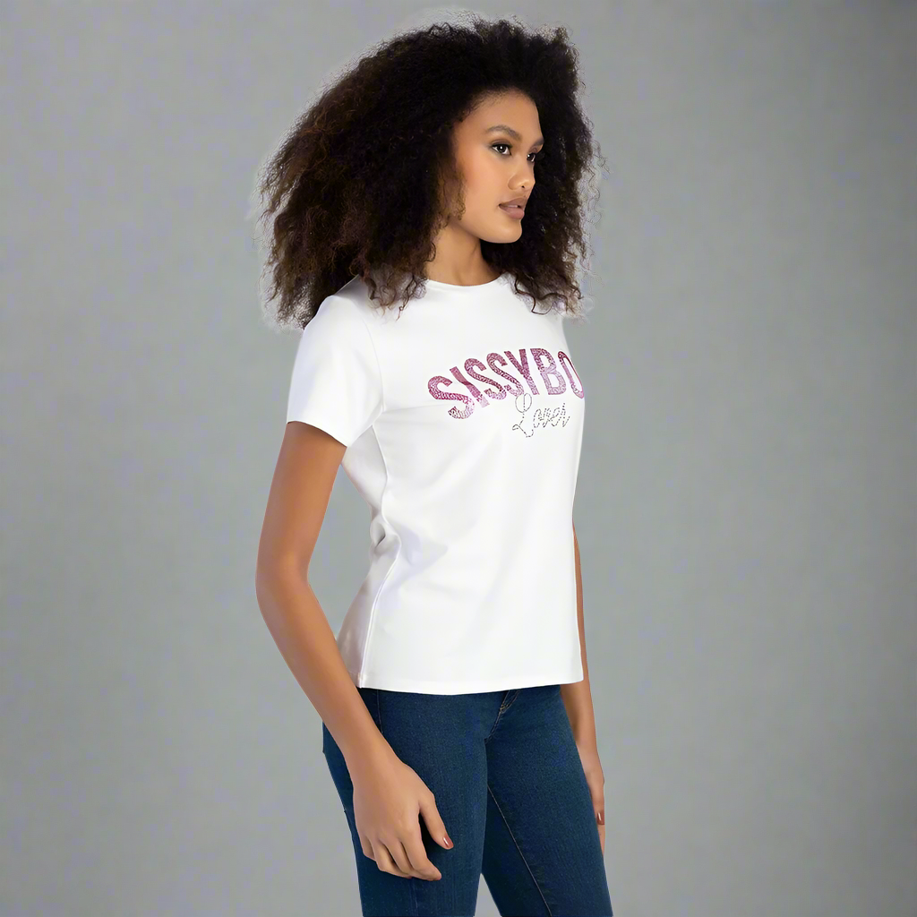 Casual Sissy Boy T-shirt featuring a bold graphic print on soft cotton fabric.