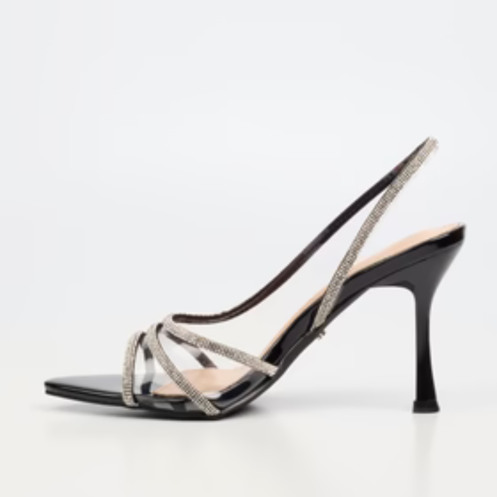 Black glamour heel for weddings and formal occasions by Miss Black