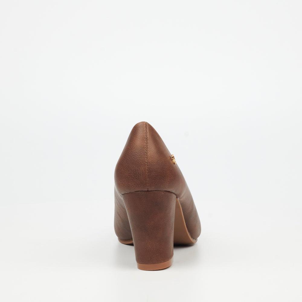Alison - Brown Block Court Heel
