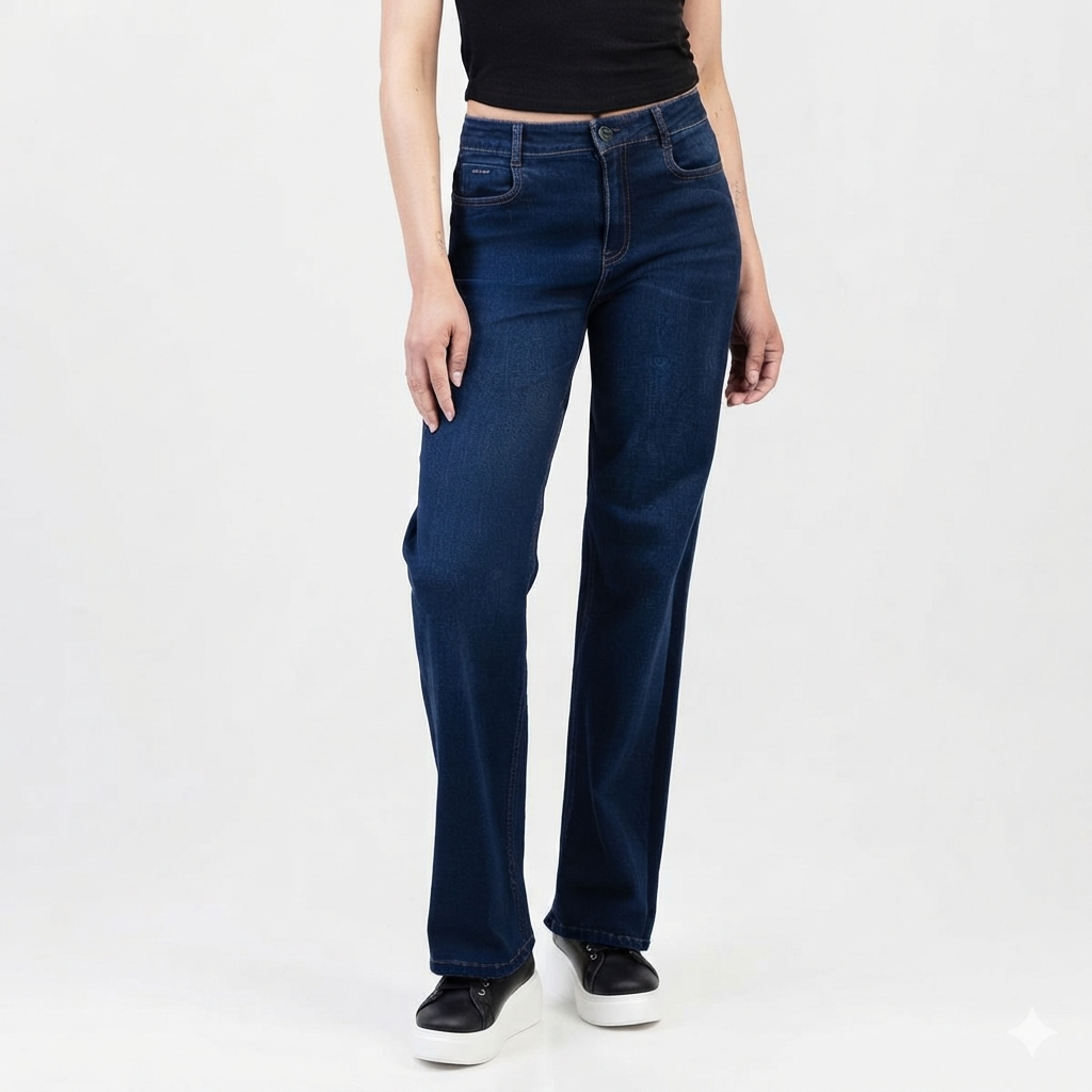 Stylish and trendy Sissy Boy Sophia jeans featuring wide leg and high rise design