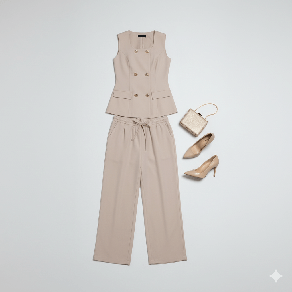 Vienna - Beige Pant Set