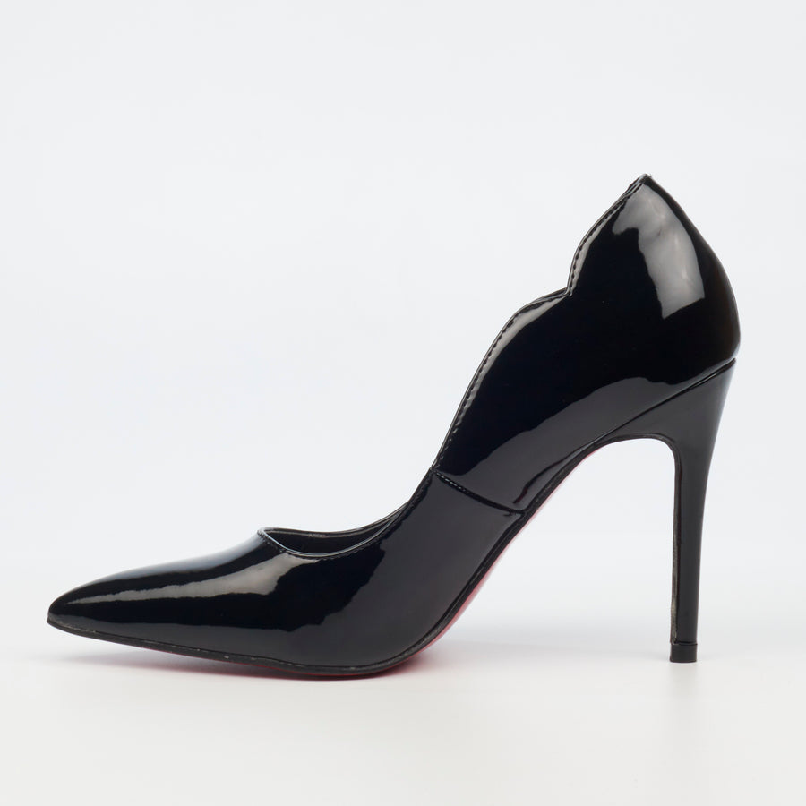 Stylish Patened black court heel -Miss Black