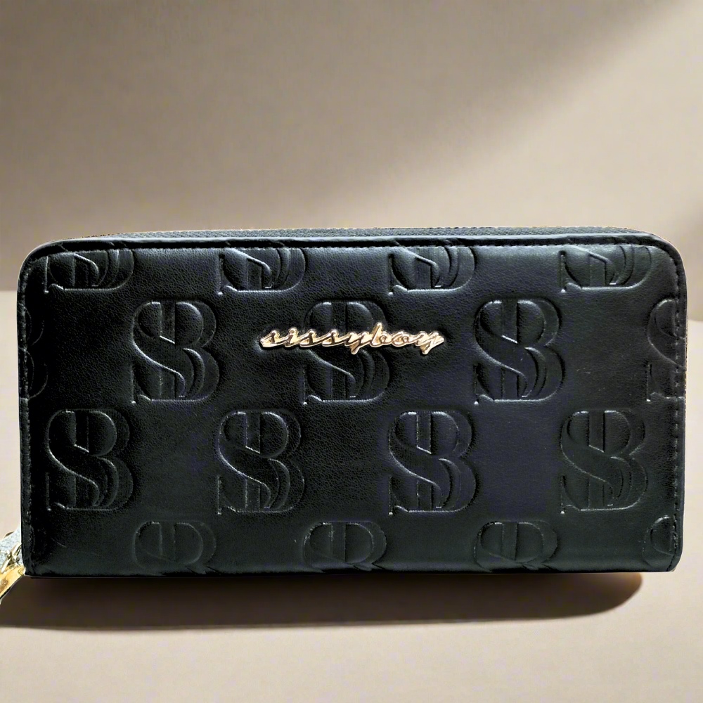 Sissy Boy Embossed Purse Black Saloojee Fashions