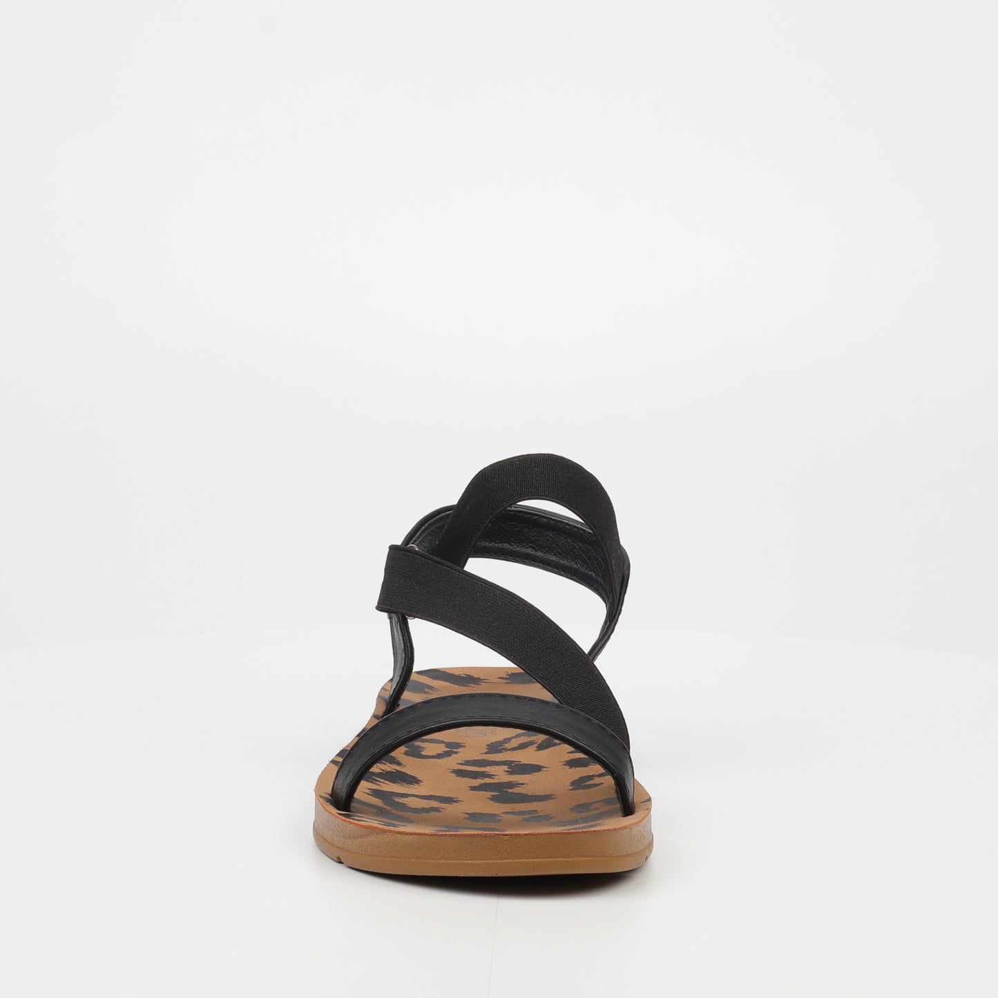 Zina 17 - Black Crossover Elastic Sandals