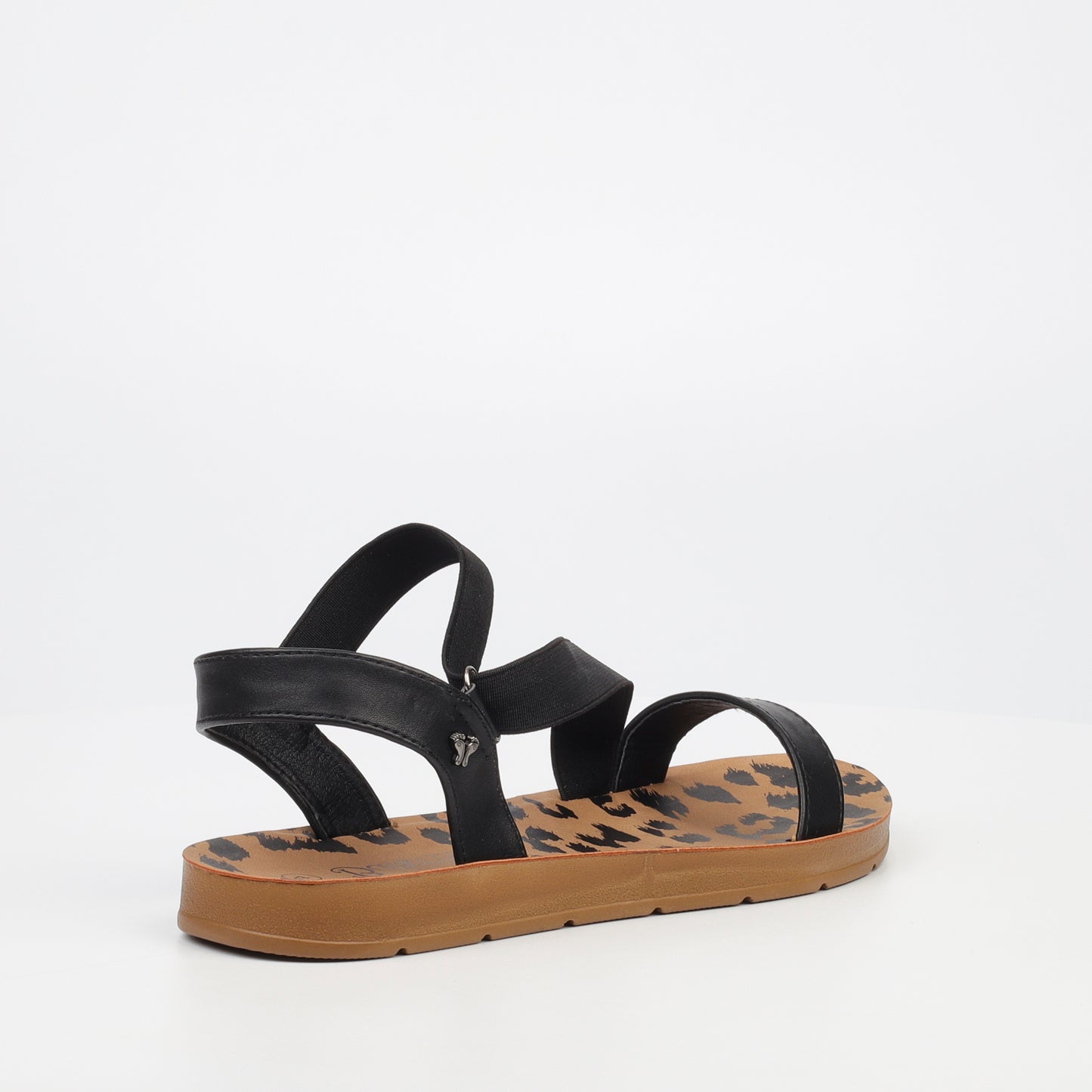 Zina 17 - Black Crossover Elastic Sandals