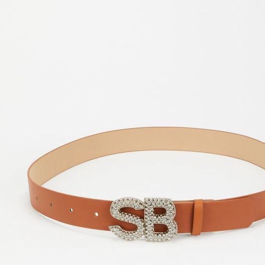 Tan Bling Belt