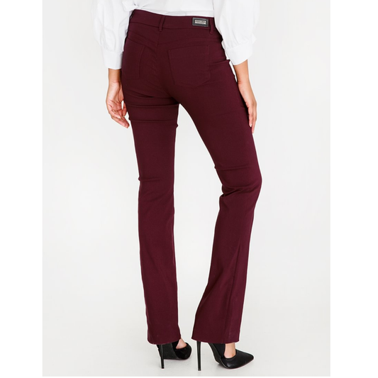 Merlot Bootleg Work Pants -Betty