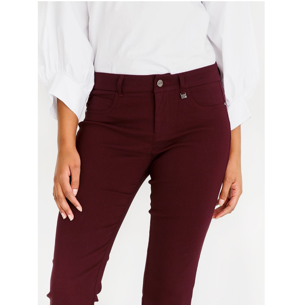Merlot Bootleg Work Pants -Betty