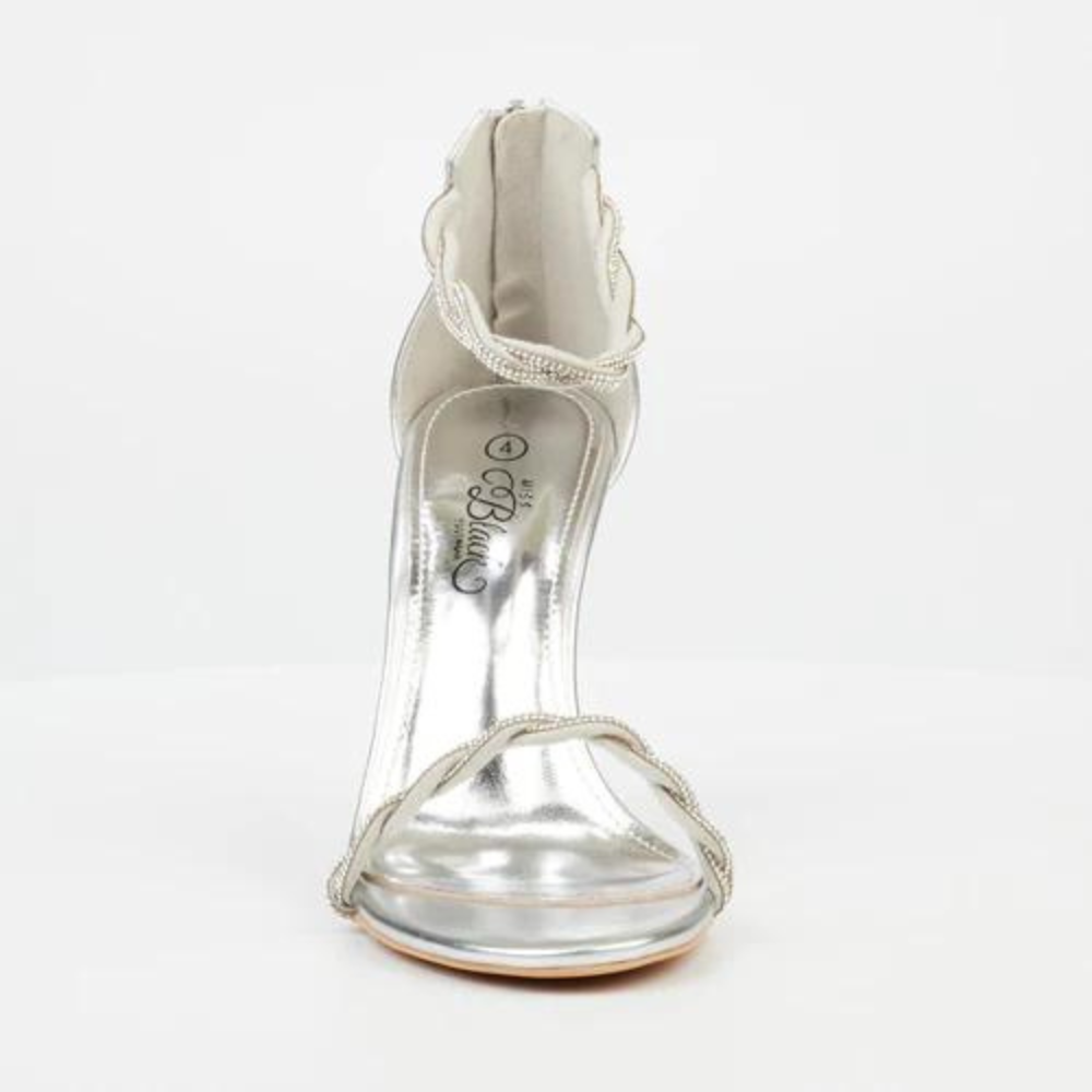Jazz 9 - Silver Open Toe Heel