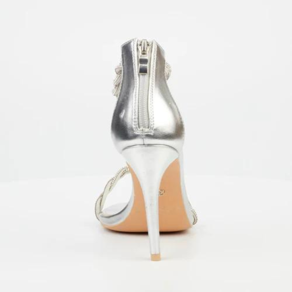 Jazz 9 - Silver Open Toe Heel
