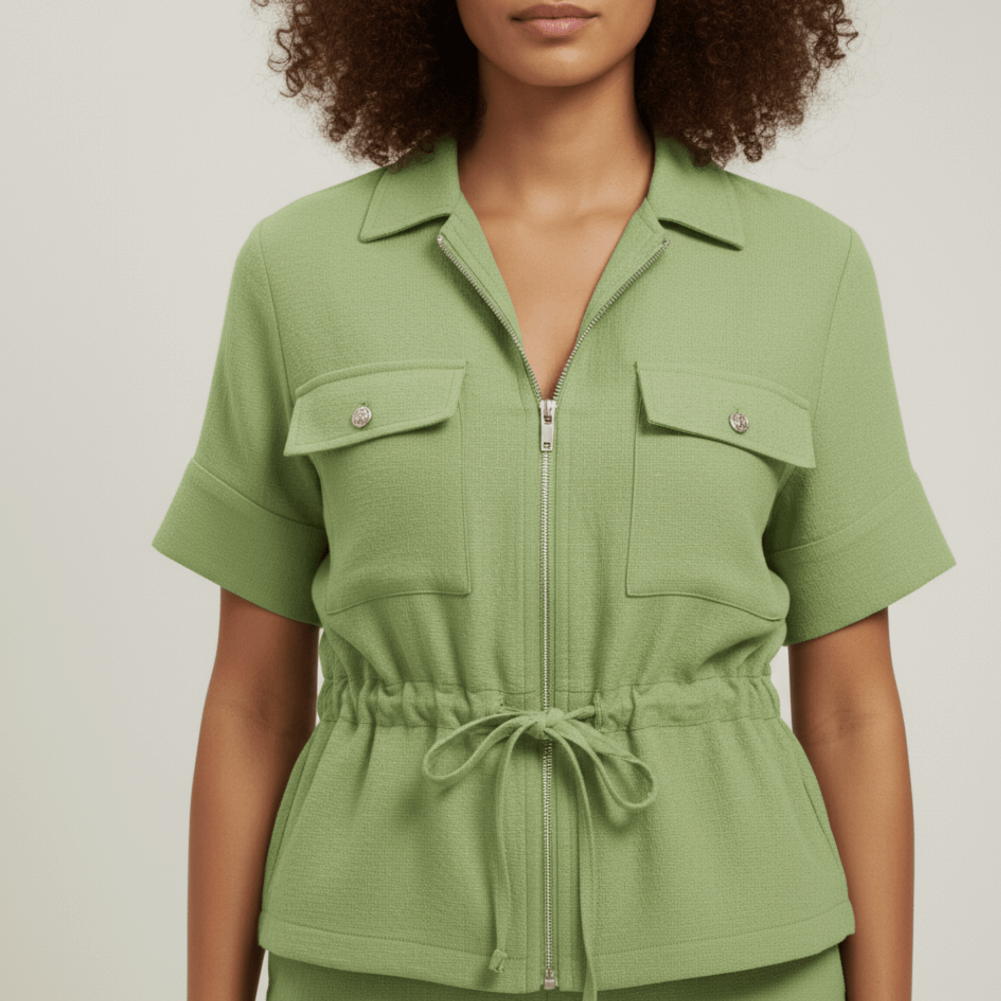 Modern Dynasty Luxe Lounge Set 1 pistachio green casual women’s co-ord set