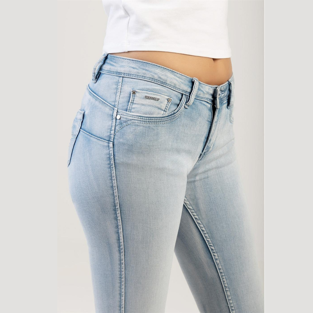 Sissy Boy Southern bootleg denim jeans featuring a low-rise fit and five-pocket styling.