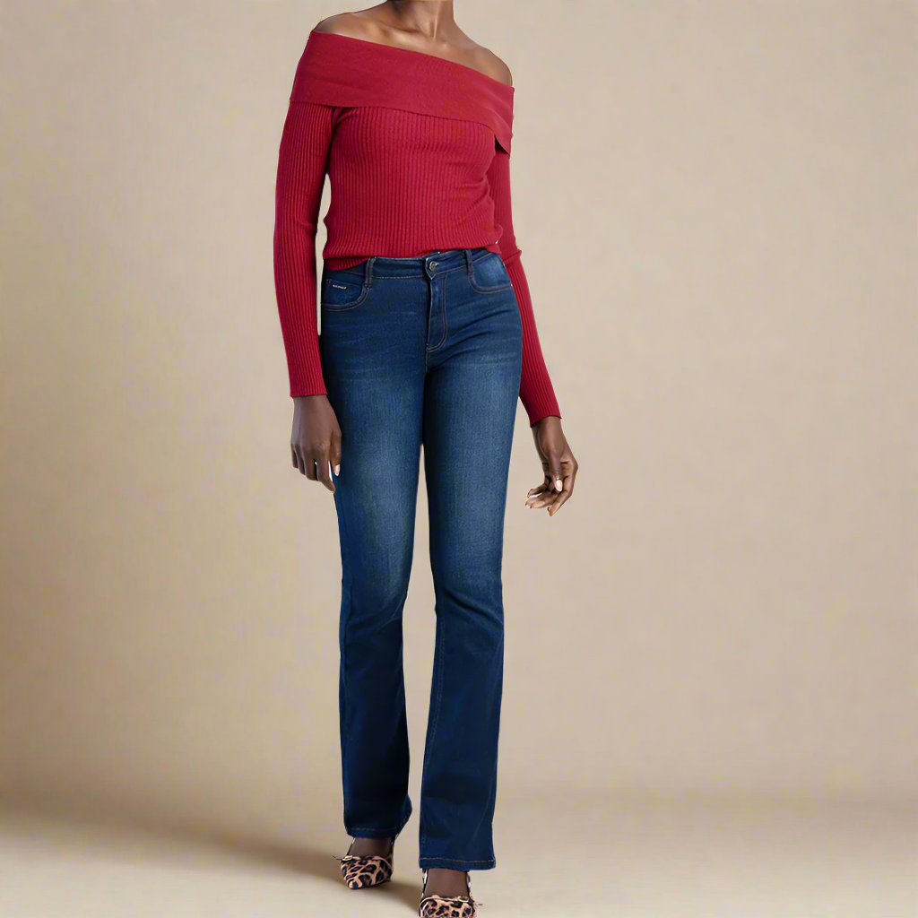 Mid rise jeans in a  bootleg fit by Sissy Boy | Amelia