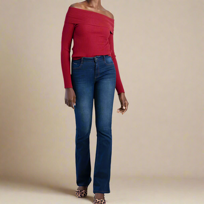 Mid rise jeans in a  bootleg fit by Sissy Boy | Amelia