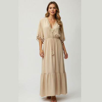 Desert Dream- Beige Kaftan Dress