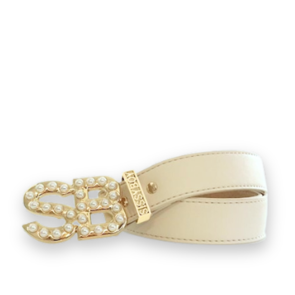 Pearl - Cream Branded SB Belt