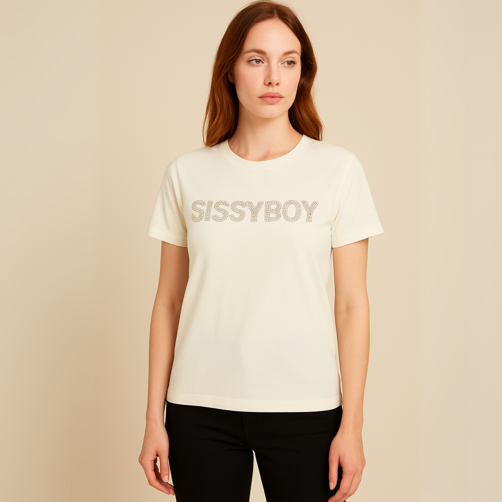 Sissy Boy Rumours Regular Fit Logo Tee – Off White