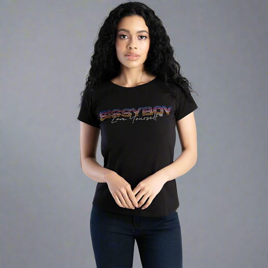 Flashes Of Shine - Regular Fit Bling Logo Top