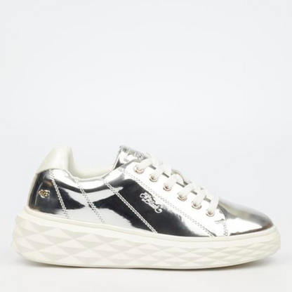 Silver Chunky Miss Black Sneaker  - Choo 1