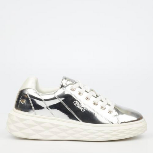 Silver Chunky Miss Black Sneaker  - Choo 1