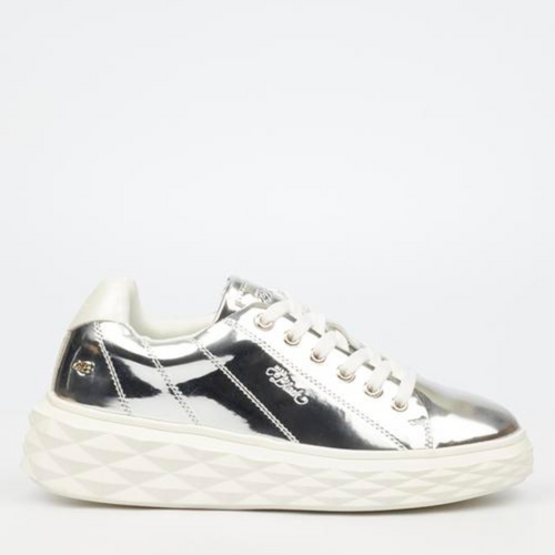 Silver Chunky Miss Black Sneaker  - Choo 1