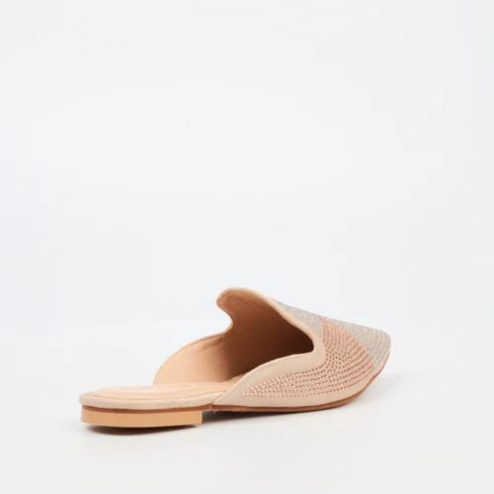 Slip On Mules | Miss Black | Nude