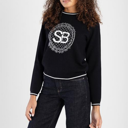 Marianna - Black Logo Knit Sweater