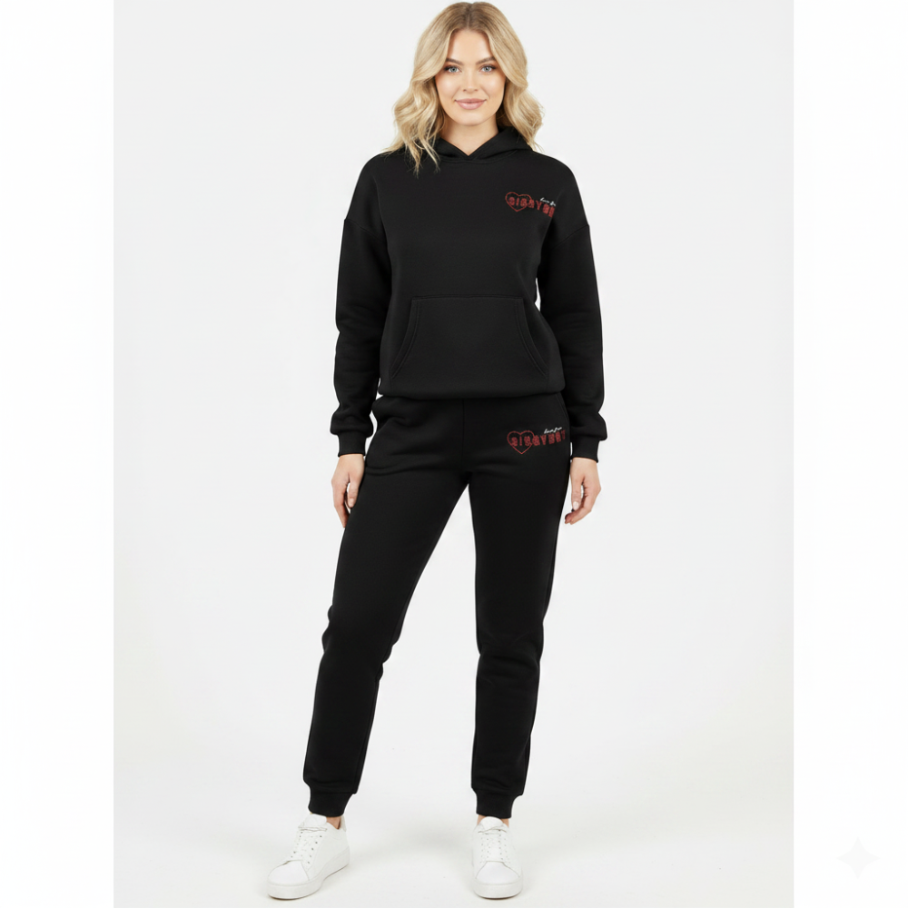 Full Speed - Hoodie Sweater And Pants - Black