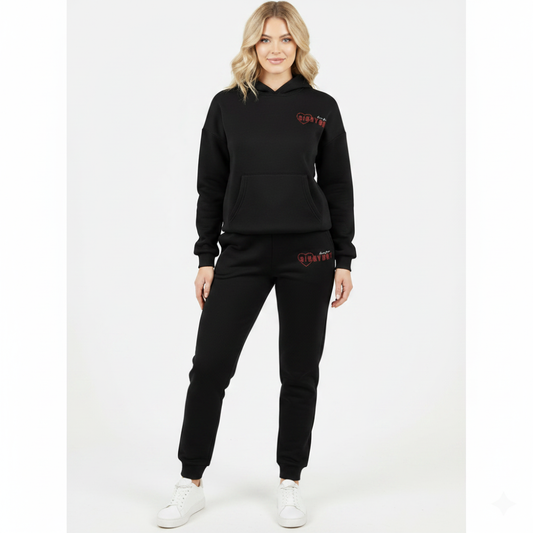 Full Speed - Hoodie Sweater And Pants - Black