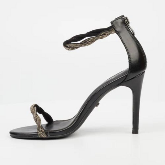 Jazz 9 - Black Open Toe Heel