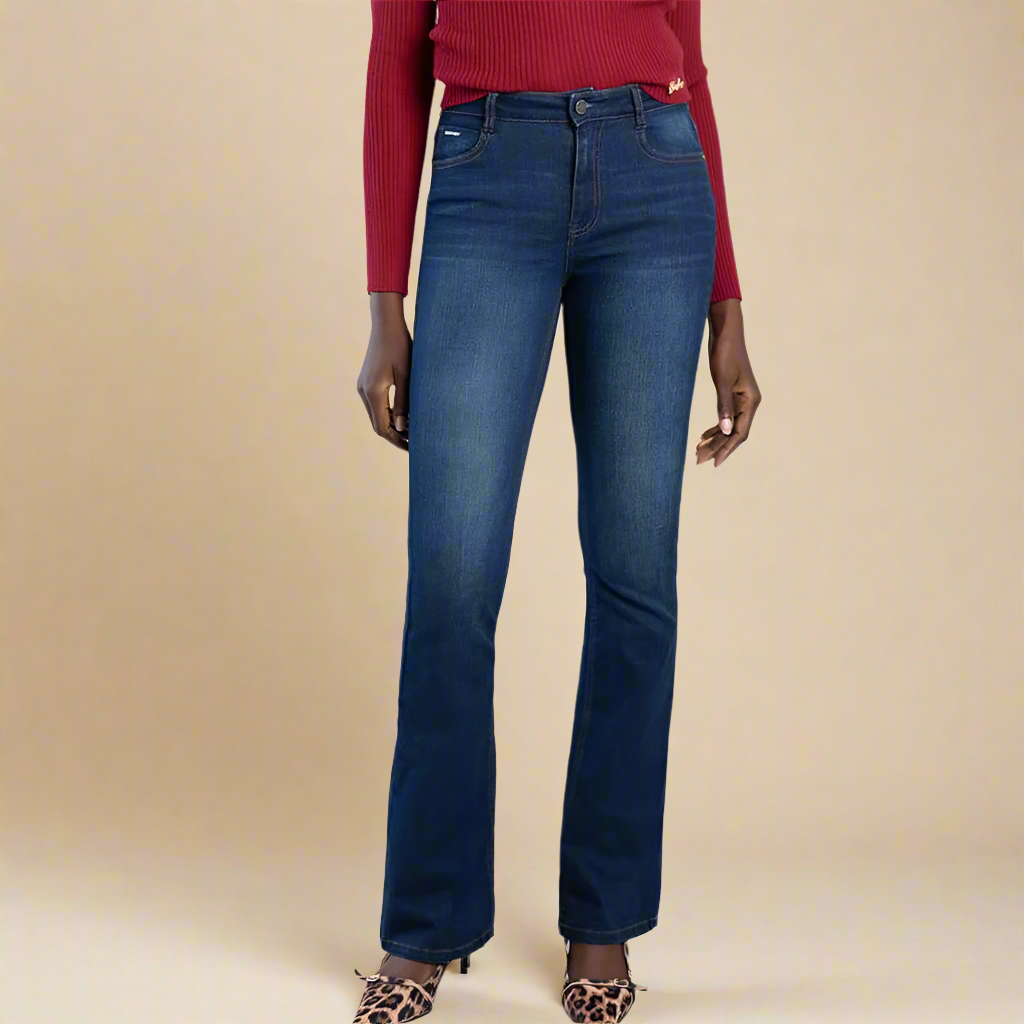 Sissy Boy basic dark blue jeans in bootleg | Mid rise