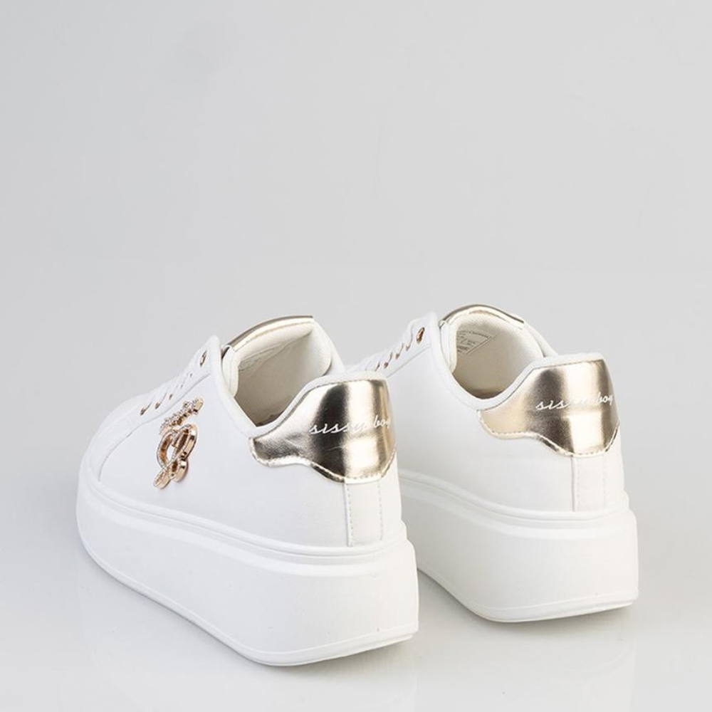 Sissy Boy Noella women's white casual platform sneakers