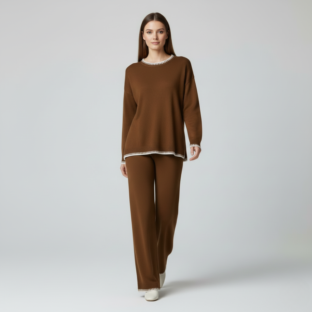 Modern Dynasty rust loungewear set