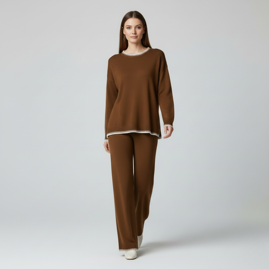 Modern Dynasty rust loungewear set