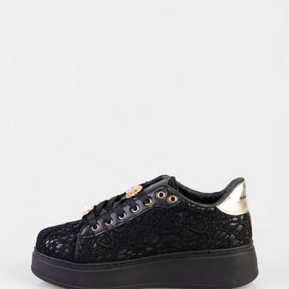 Black Sissy Boy platform sneakers with memory foam insole