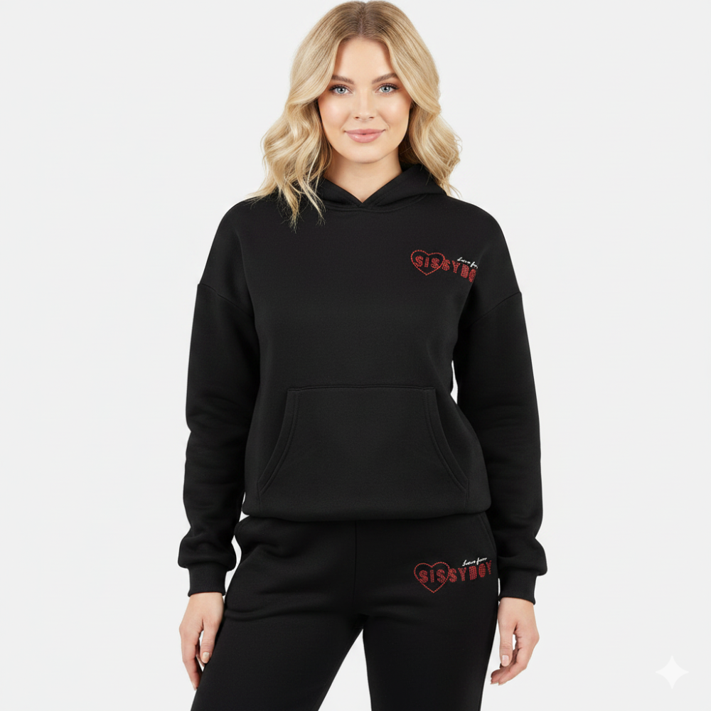 Full Speed - Hoodie Sweater And Pants - Black